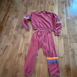 Aviator Nation Burgundy Set XS women